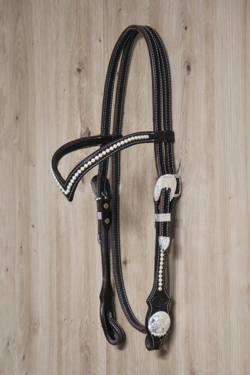 Custom made silver browband (SS003)