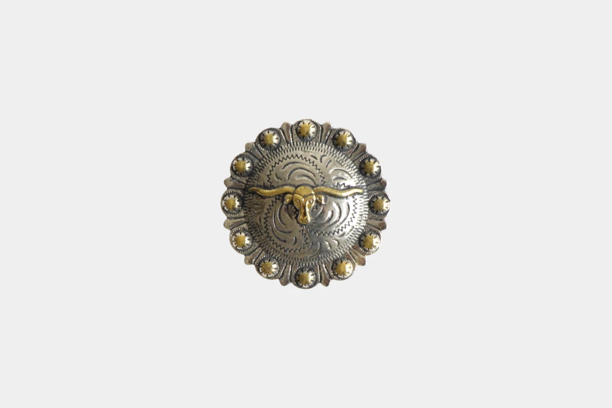 Cattlemans, GVR - Concho silver goldhorn, Silber Cattlemans, GVR - Concho silver goldhorn, Silber