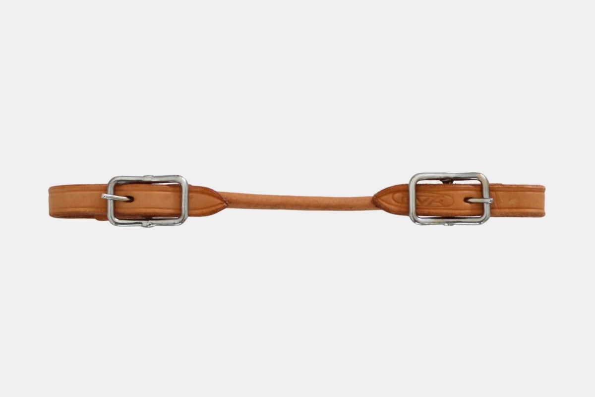 Cattlemans, GVR - Kinnriemen round, curb strap, leather, russet Cattlemans, GVR - Kinnriemen round, curb strap, leather, russet