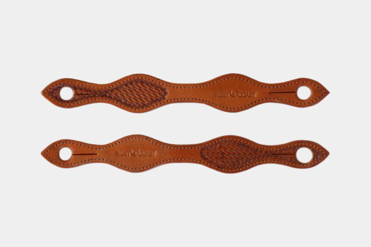 Cattlemans, GVR - Slobber bars basket tooling, sadesa, Leder, leather, chestnut Cattlemans, GVR - Slobber bars basket tooling, sadesa, Leder, leather, chestnut