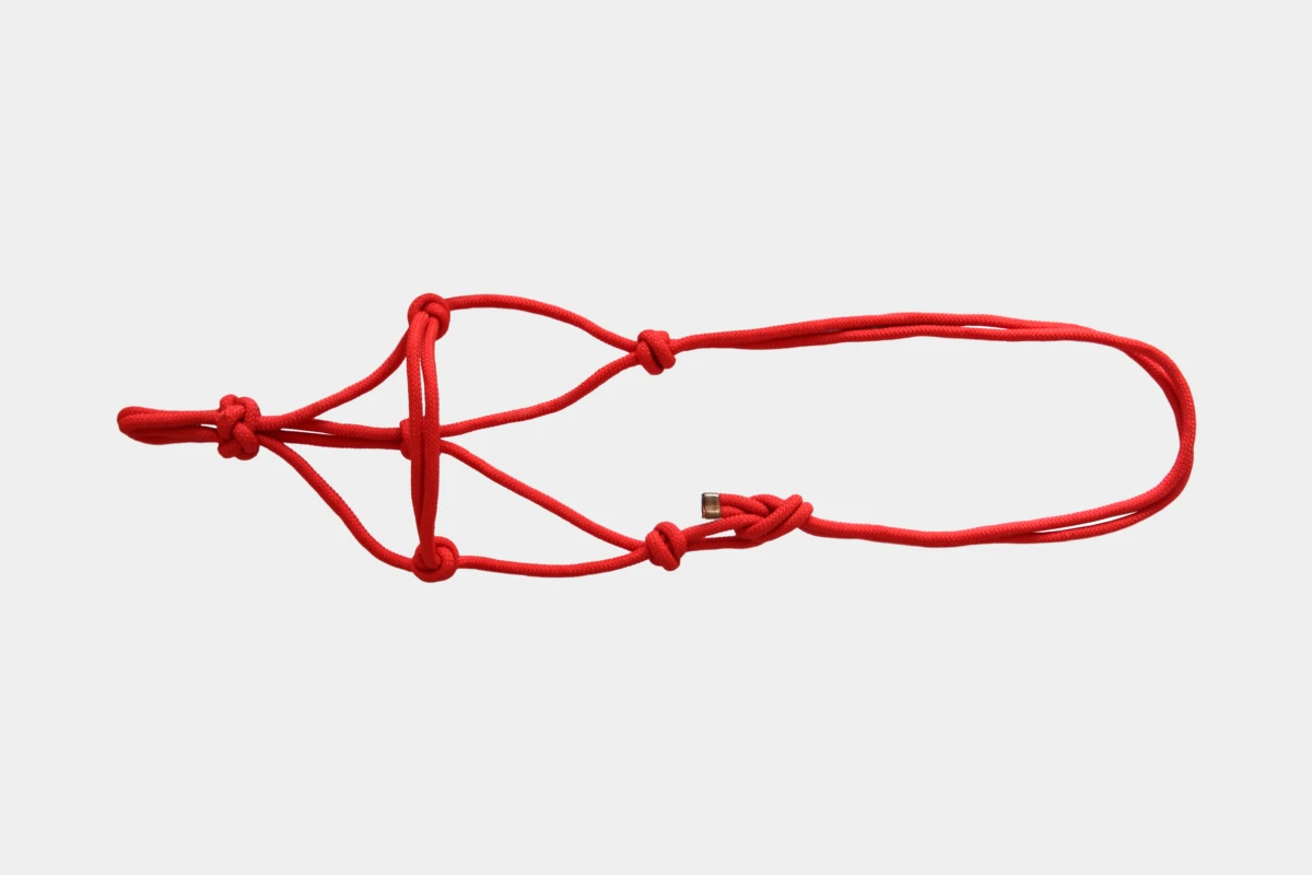 Cattlemans, GVR - Knotenhalfter, Rope, Nylon, red, rot