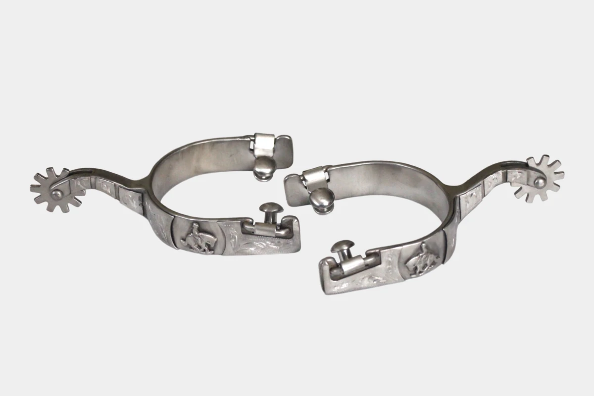 Pro Stuff - Sporen stainless steel reiner design 10-point rowel, spur, Edelstahl Pro Stuff - Sporen stainless steel reiner design 10-point rowel, spur, Edelstahl