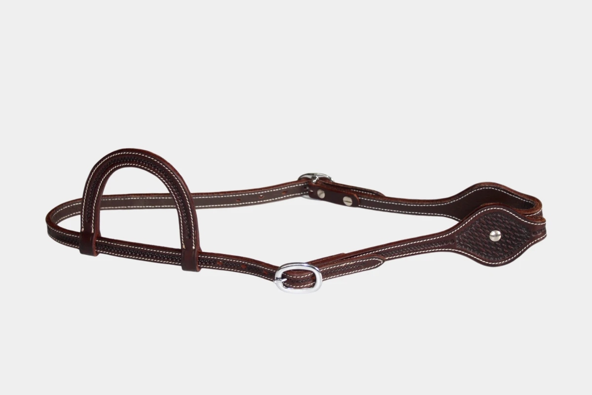 Cattlemans, GVR - Einohr oval basket tooling, Westerntrense, Quarter Horse, brown