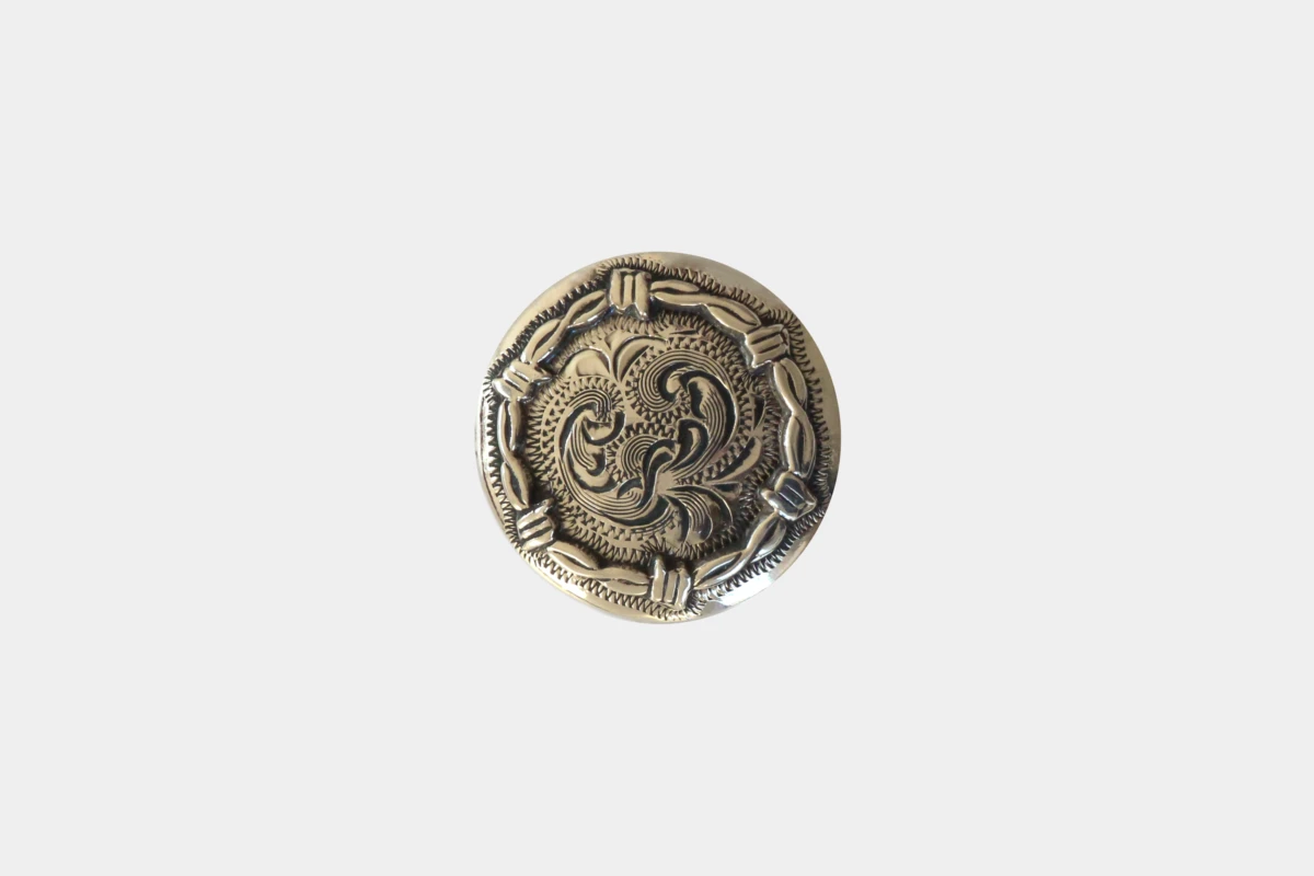Hansen silver concho Oakdale Barbwire, Silber Hansen silver concho Oakdale Barbwire, Silber