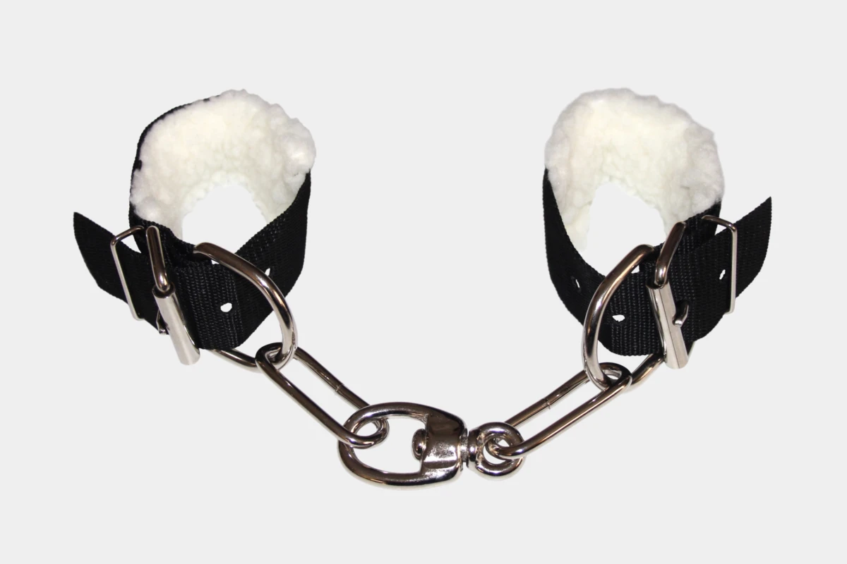 Cattlemans, GVR - Chain hobbles soft inside, Kette, fleece, Vlies, black, schwarz Cattlemans, GVR - Chain hobbles soft inside, Kette, fleece, Vlies, black, schwarz