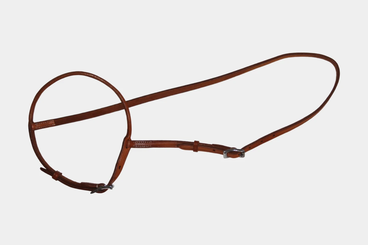 Cattlemans, GVR - Mouthcloser leather round nose, Mouth Shutter, Nasenriemen, Noseband, Leder, chestnut Cattlemans, GVR - Mouthcloser leather round nose, Mouth Shutter, Nasenriemen, Noseband, Leder, chestnut