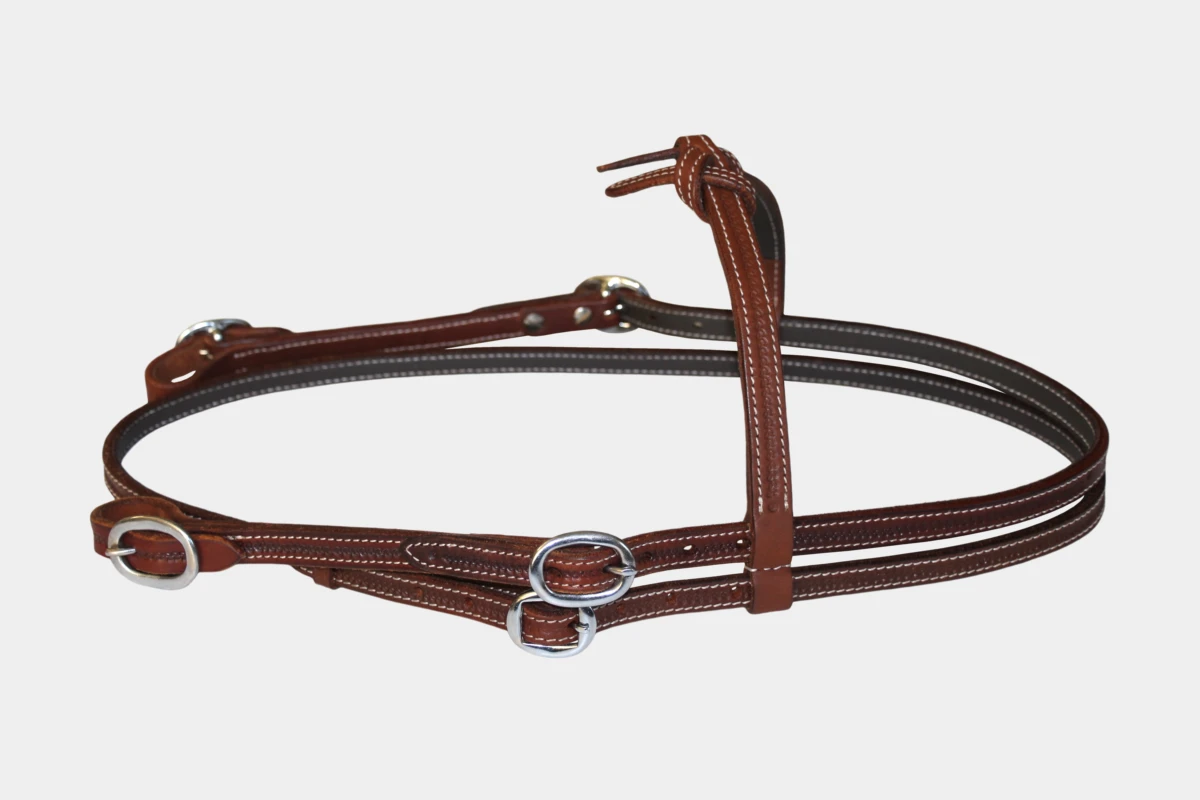 Cattlemans, GVR - Knotenstirnband futurity buckle end grain tooling, Westerntrense, Quarter Horse, knotted browband, dark chestnut Cattlemans, GVR - Knotenstirnband futurity buckle end grain tooling, Westerntrense, Quarter Horse, knotted browband, dark chestnut