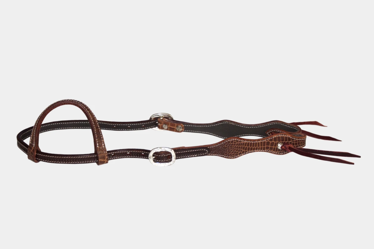 Cattlemans, GVR - Einohr curved Croc Collection, Show, Westerntrense, Quarter Horse, one ear, dark chestnut Cattlemans, GVR - Einohr curved Croc Collection, Show, Westerntrense, Quarter Horse, one ear, dark chestnut
