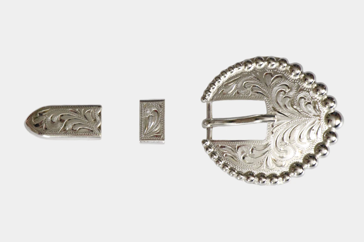 Hansen silver buckle set Reno, loop, tip, Schnalle, Silber Hansen silver buckle set Reno, loop, tip, Schnalle, Silber