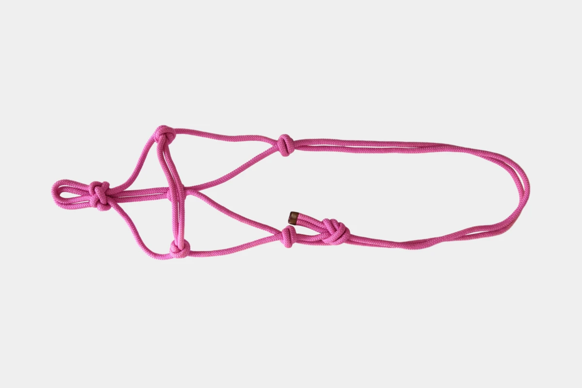 Cattlemans, GVR - Knotenhalfter, Rope, Nylon, pink, rosa Cattlemans, GVR - Knotenhalfter, Rope, Nylon, pink, rosa
