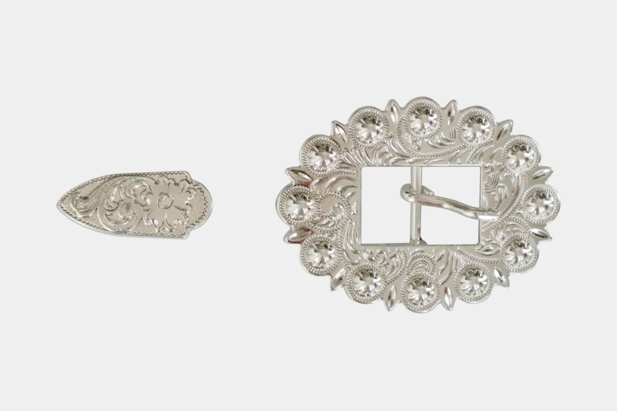 Cattlemans, GVR - Buckle silver dots, Schnalle, Silber