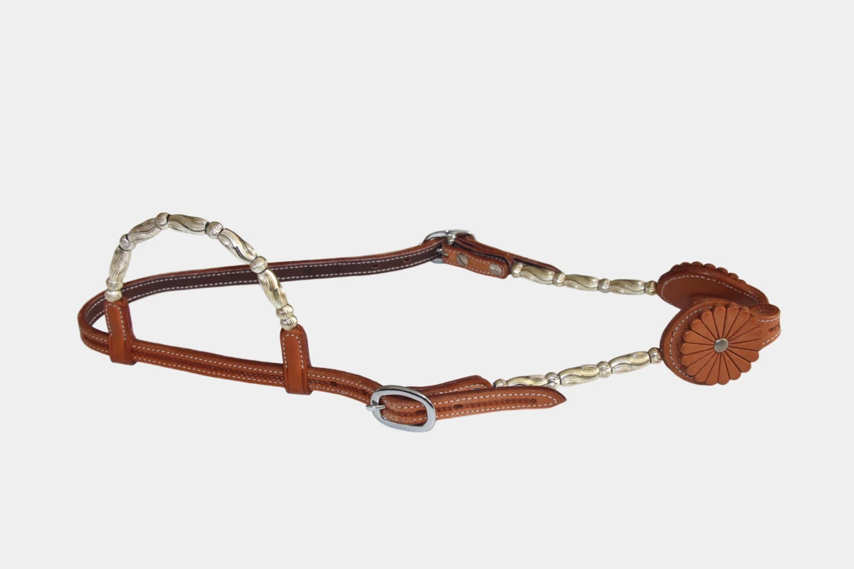 Cattlemans, GVR - Einohr ferrules sunflower grain tooling, Show, Westerntrense, Quarter Horse, one ear, russet Cattlemans, GVR - Einohr ferrules sunflower grain tooling, Show, Westerntrense, Quarter Horse, one ear, russet