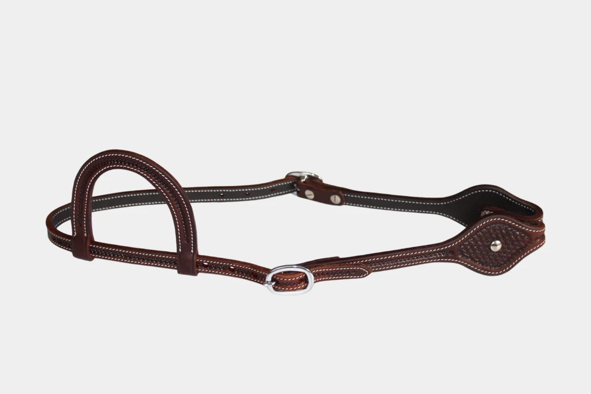 Cattlemans, GVR - Einohr oval basket tooling, Westerntrense, Quarter Horse, one ear, dark chestnut Cattlemans, GVR - Einohr oval basket tooling, Westerntrense, Quarter Horse, one ear, dark chestnut