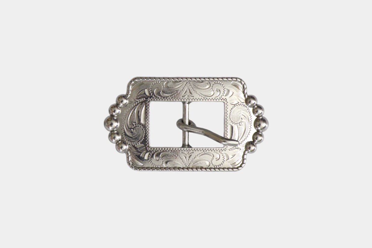Buckle set silver bubble, graviert