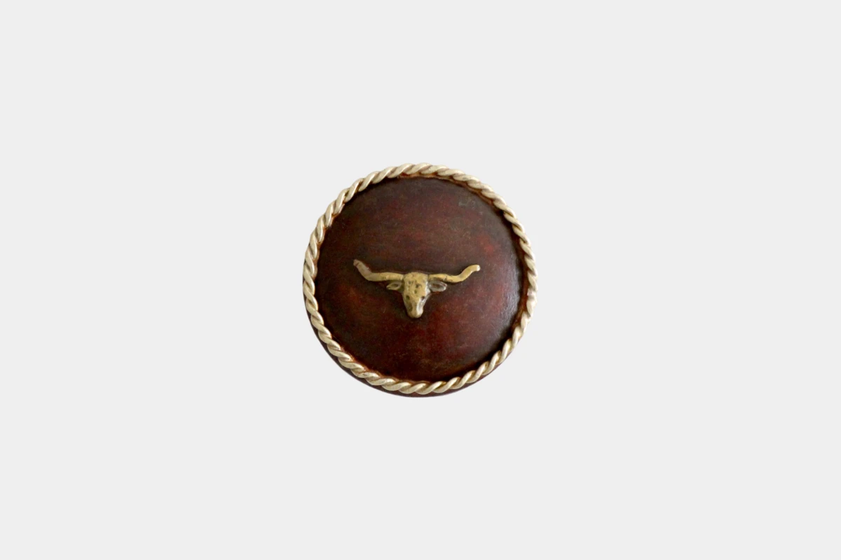 Cattlemans, GVR - Brown steel concho bullhead, braun, Stahl Cattlemans, GVR - Brown steel concho bullhead, braun, Stahl