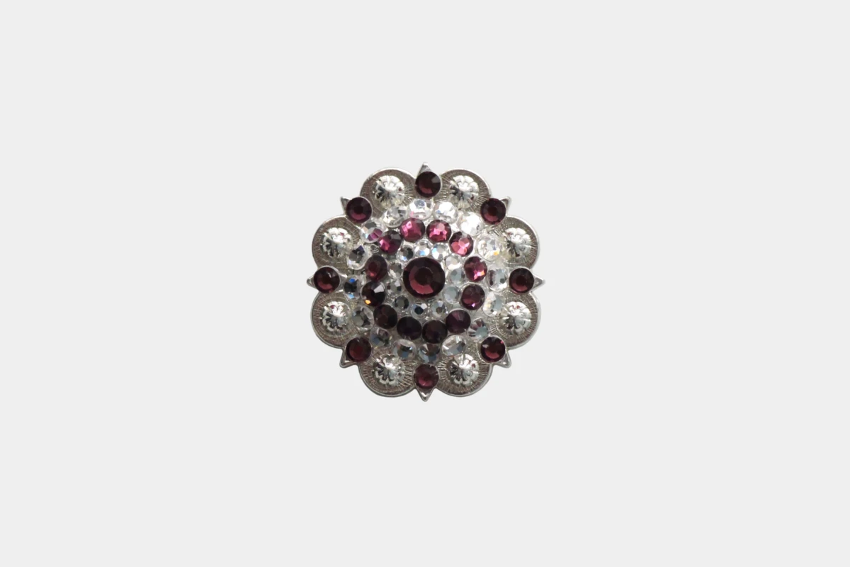 Cattlemans, GVR - Rhinestone concho crystal amethyst, Strass, lila, purple Cattlemans, GVR - Rhinestone concho crystal amethyst, Strass, lila, purple