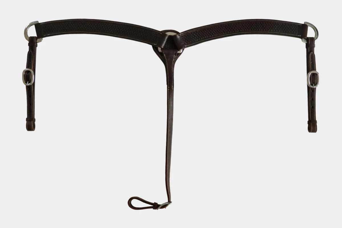 Cattlemans, GVR - Vorderzeug basket tooling, leather, Leder, brown