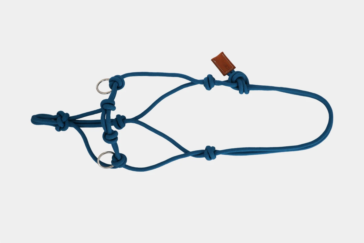 Cattlemans, GVR - Knotenhalfter mit Ringen, Rope, Nylon, torquise, tuerkis
