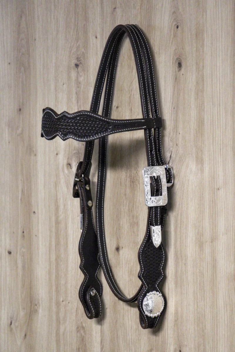 Custom made silver browband (SS008)