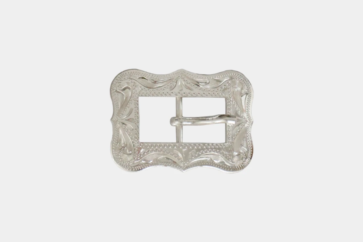 Hansen silver buckle scallop, Schnalle, Silber