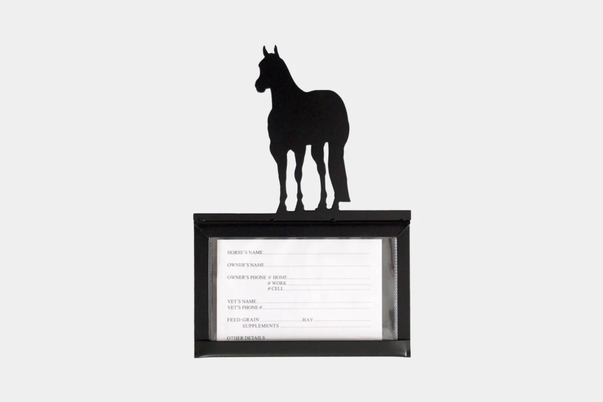 Cattlemans, GVR - Stable plate QUARTER HORSE Design, Boxenschild, box sign, Stahl, steel, black, schwarz Cattlemans, GVR - Stable plate QUARTER HORSE Design, Boxenschild, box sign, Stahl, steel, black, schwarz