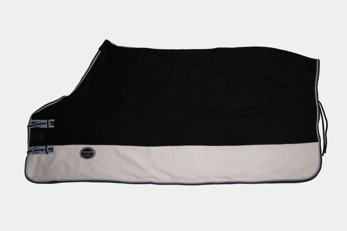 Top Score - Abschwitzdecke, zweifarbig, blanket, cooler, fleece, vlies, ohne Halsteil, without neck part, black, schwarz, grey, grau Top Score - Abschwitzdecke, zweifarbig, blanket, cooler, fleece, vlies, ohne Halsteil, without neck part, black, schwarz, grey, grau