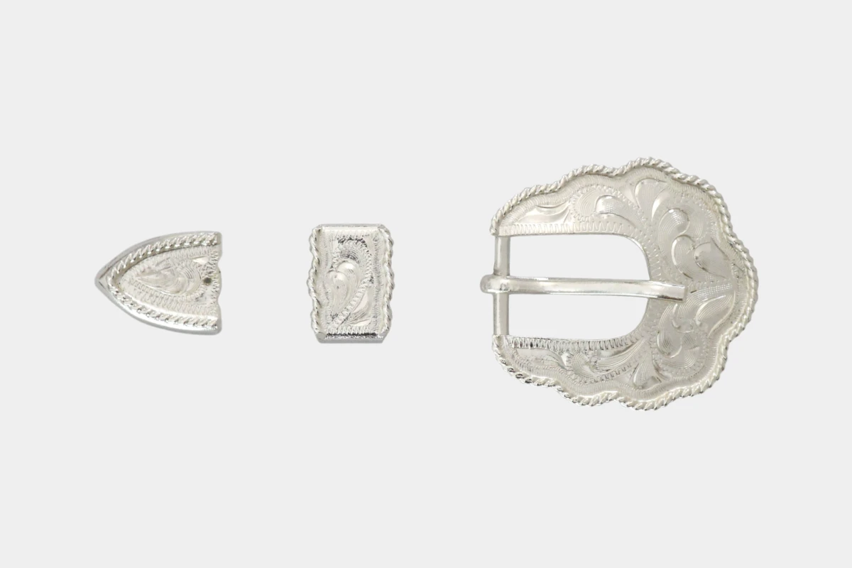 Hansen silver buckle set Brownsville rope, Silber Hansen silver buckle set Brownsville rope, Silber