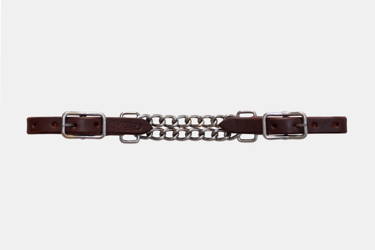 Cattlemans, GVR - Kinnkette breit, double chain, wide, dark chestnut Cattlemans, GVR - Kinnkette breit, double chain, wide, dark chestnut