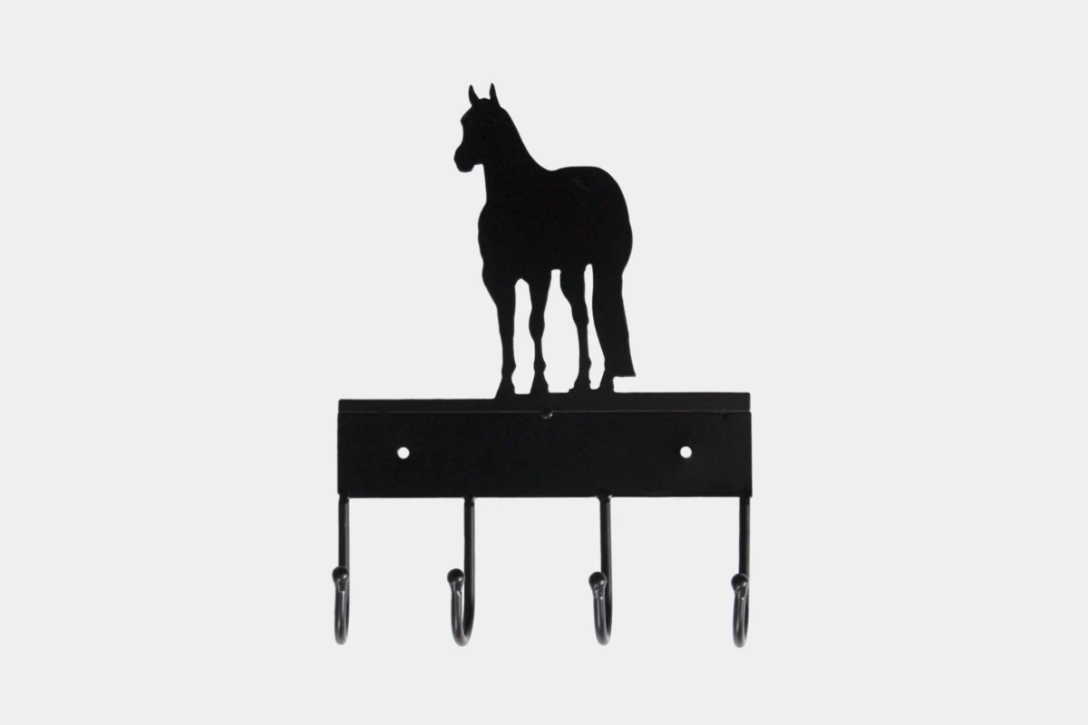 Cattlemans, GVR - Hook hanger QUARTER HORSE Design, Schlüssel, key, board, Stahl, steel, black, schwarz