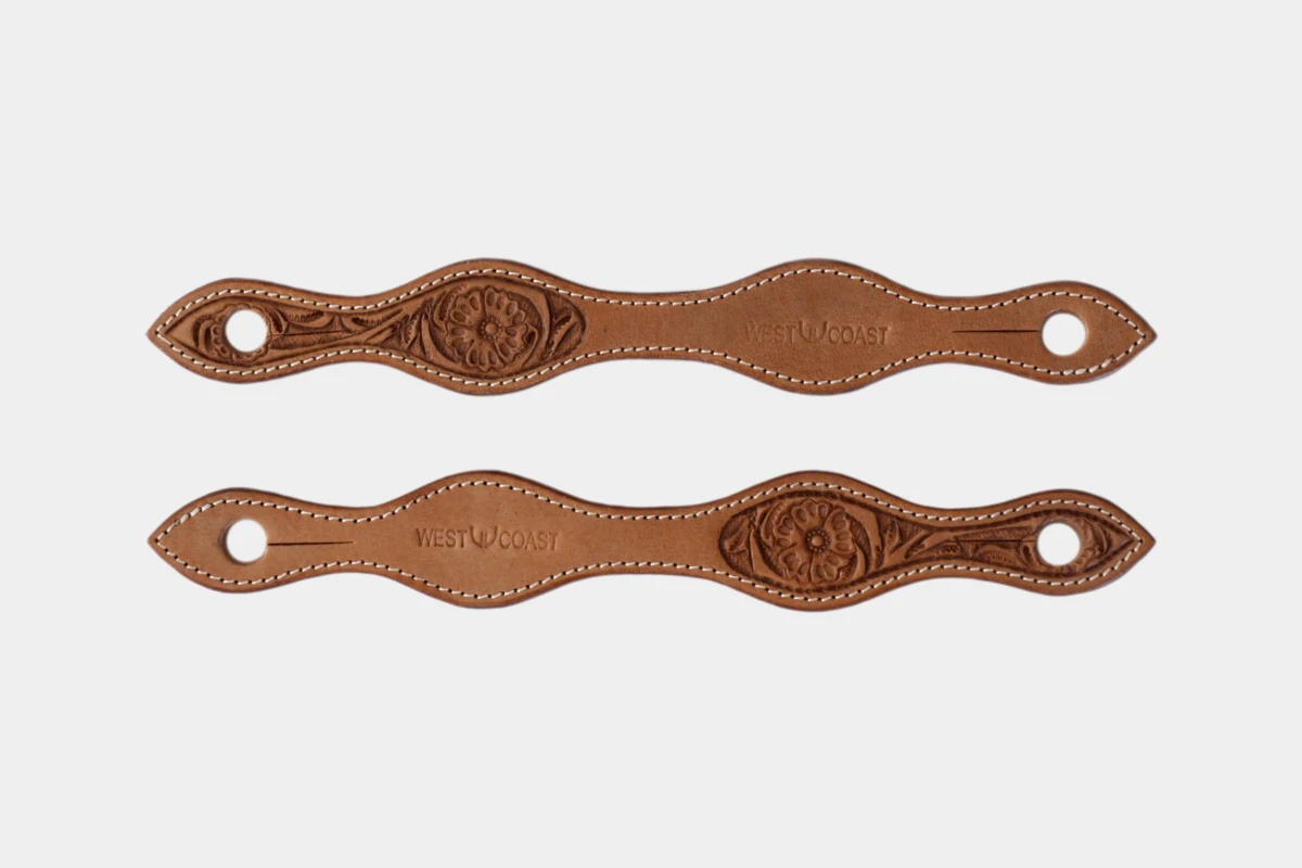 Cattlemans, GVR - Slobber bars flower tooling, sadesa, Leder, leather, russet Cattlemans, GVR - Slobber bars flower tooling, sadesa, Leder, leather, russet