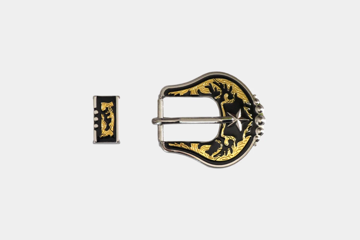 Cattlemans, GVR - Buckle set goldstar, loop, Schnalle, gold, Stern Cattlemans, GVR - Buckle set goldstar, loop, Schnalle, gold, Stern