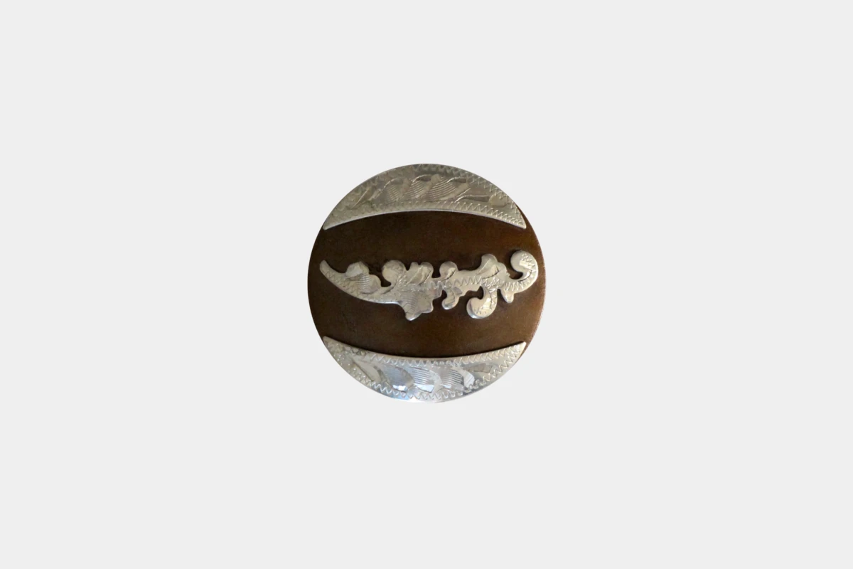 Cattlemans, GVR - Brown steel concho flower, braun, Stahl Cattlemans, GVR - Brown steel concho flower, braun, Stahl