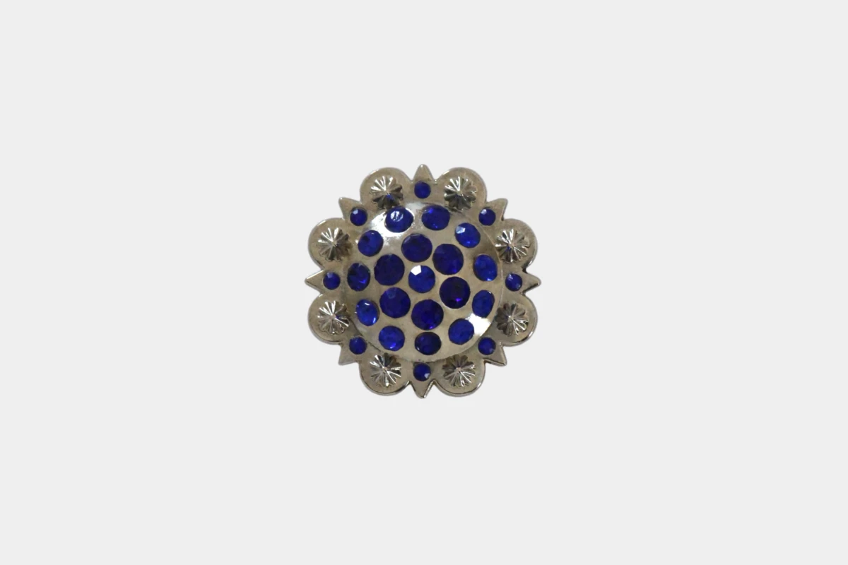Rhinestone concho glossy crystal blue, Strass, blau Rhinestone concho glossy crystal blue, Strass, blau