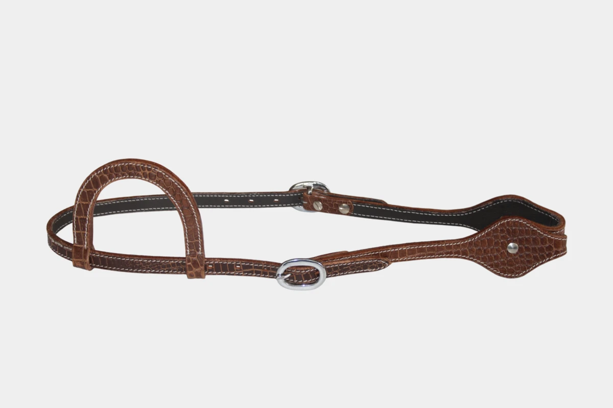 Cattlemans, GVR - Einohr oval all Croc Collection, Show, Westerntrense, Quarter Horse, one ear, brown Cattlemans, GVR - Einohr oval all Croc Collection, Show, Westerntrense, Quarter Horse, one ear, brown