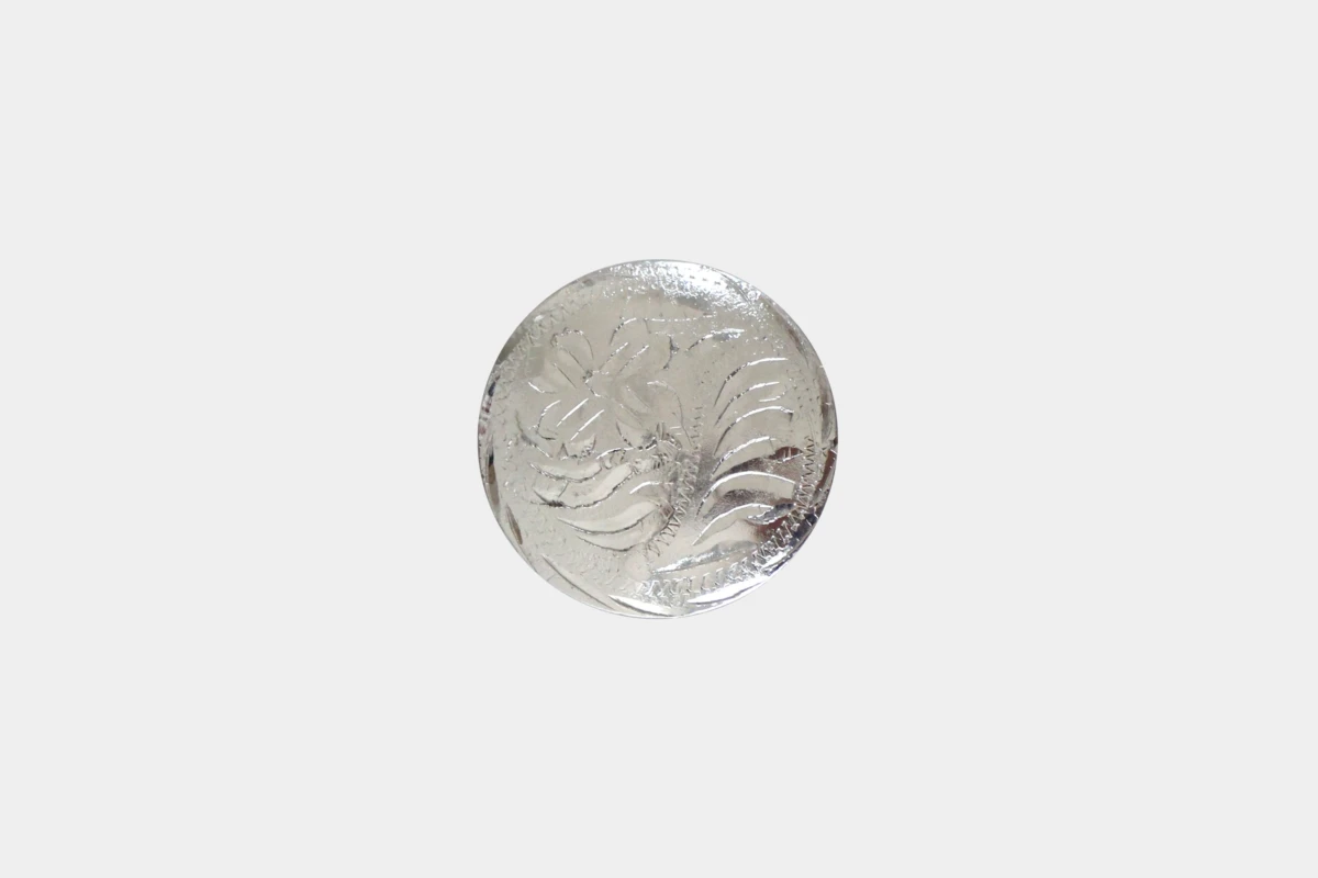 WHT10452 - Concho silver round flower, Silber, versilbert WHT10452 - Concho silver round flower, Silber, versilbert