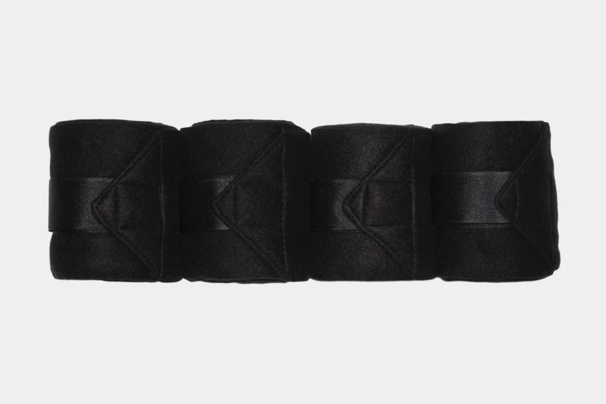 Fleece Bandagen, Polo Wraps, Vlies, bandages, black, schwarz