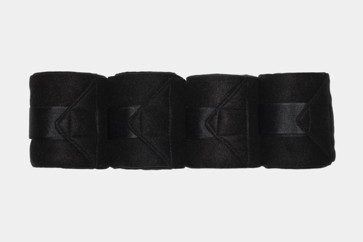 Fleece Bandagen, Polo Wraps, Vlies, bandages, black, schwarz Fleece Bandagen, Polo Wraps, Vlies, bandages, black, schwarz