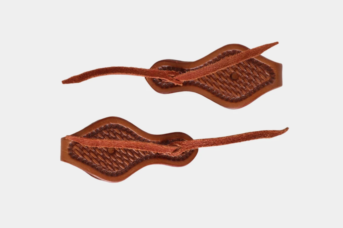 Cattlemans, GVR - Rein straps basket tooling, Leder, leather, chestnut Cattlemans, GVR - Rein straps basket tooling, Leder, leather, chestnut