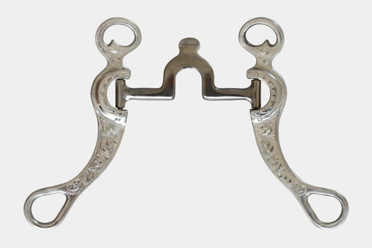 Pro Stuff - Bit cathedral, gravierte long Shanks, Show, Gebiss, without copper, ohne Kupfer, Edelstahl, stainless steel, Aluminium Pro Stuff - Bit cathedral, gravierte long Shanks, Show, Gebiss, without copper, ohne Kupfer, Edelstahl, stainless steel, Aluminium