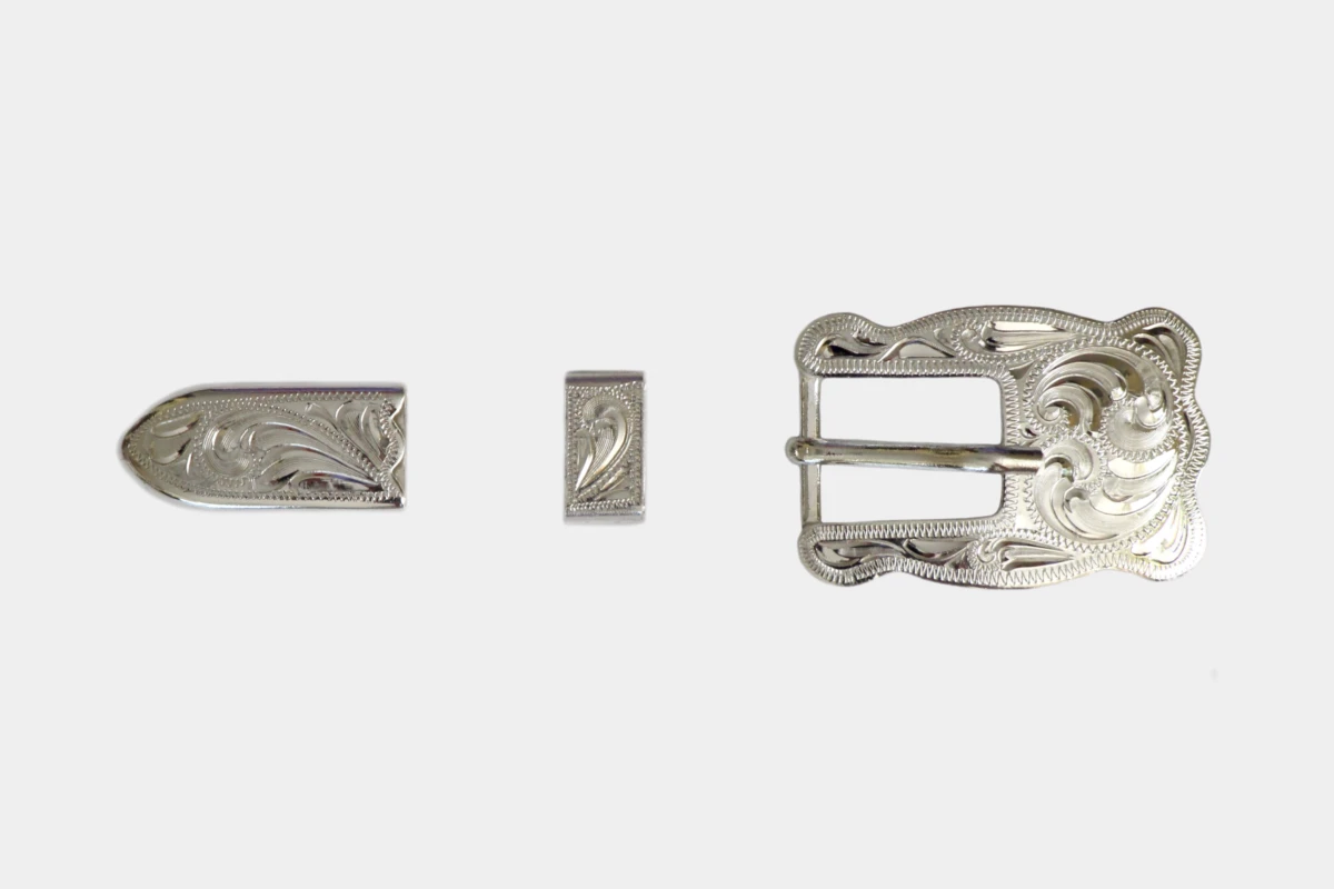 Hansen silver buckle set Gallop, loop, tip, Schnalle, Silber Hansen silver buckle set Gallop, loop, tip, Schnalle, Silber