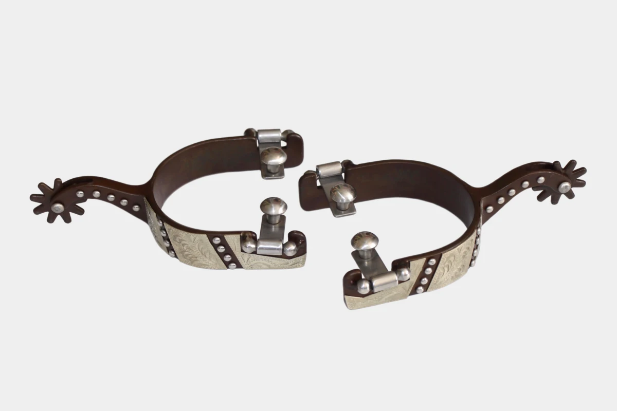 Pro Stuff - Sporen black steel trim and dots, spurs, schwarz, Stahl Pro Stuff - Sporen black steel trim and dots, spurs, schwarz, Stahl